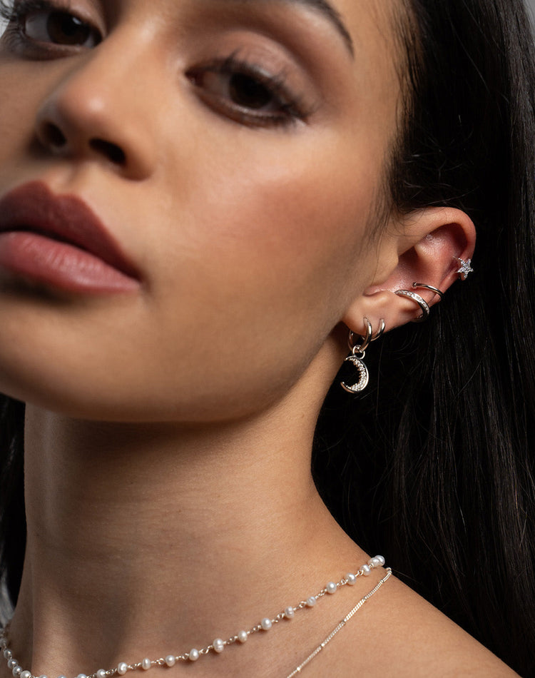 Aurora & Luna on Mili Silver Hoops